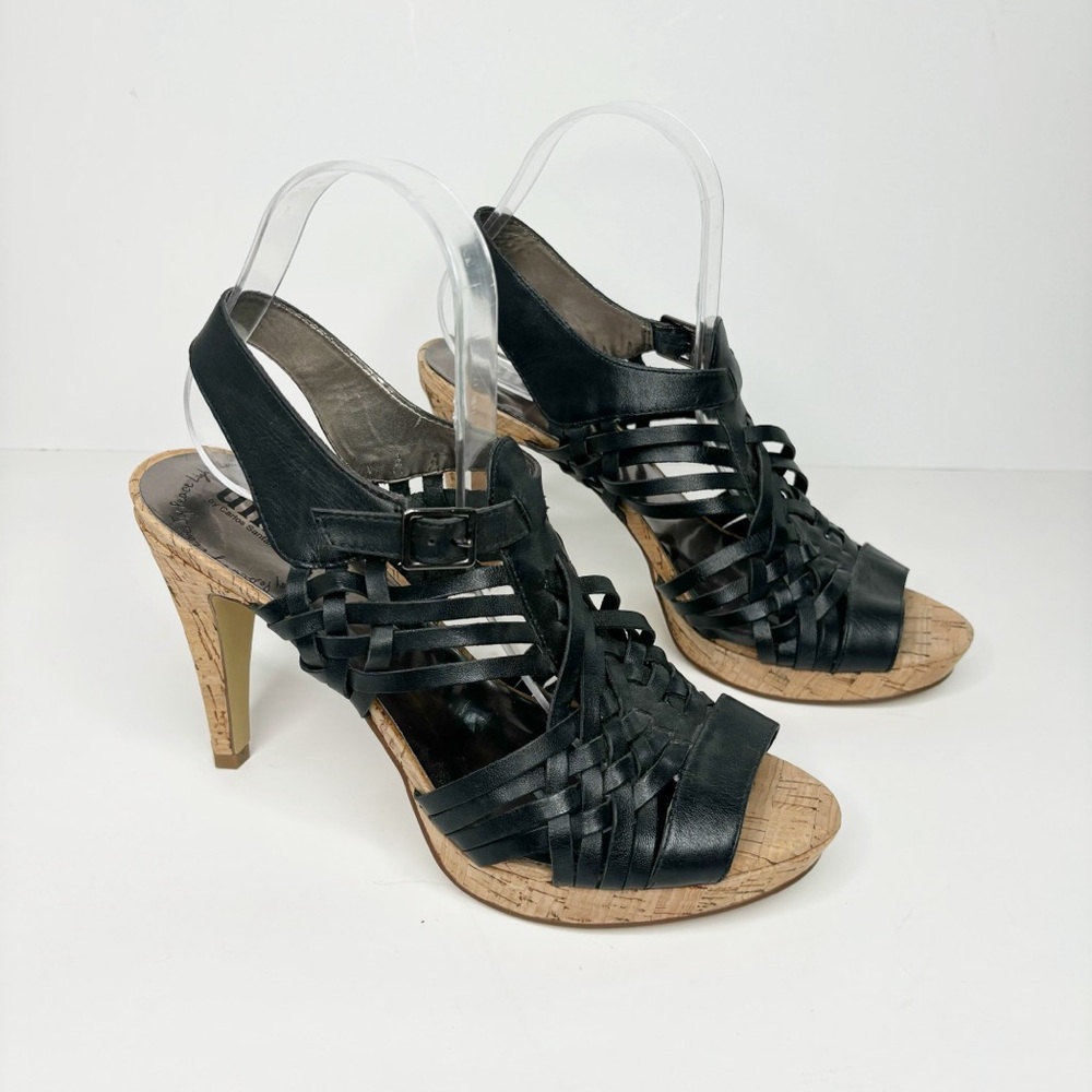Carlos Santana "UNITY" Strappy High Heel, 9, Black